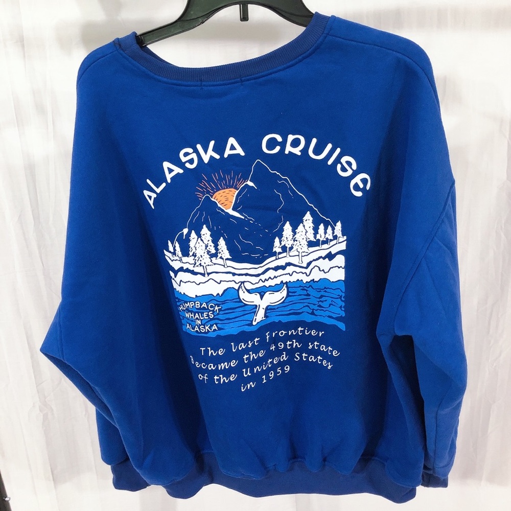 NWT Cobalt Blue Crewneck Oversized Sweatshirt